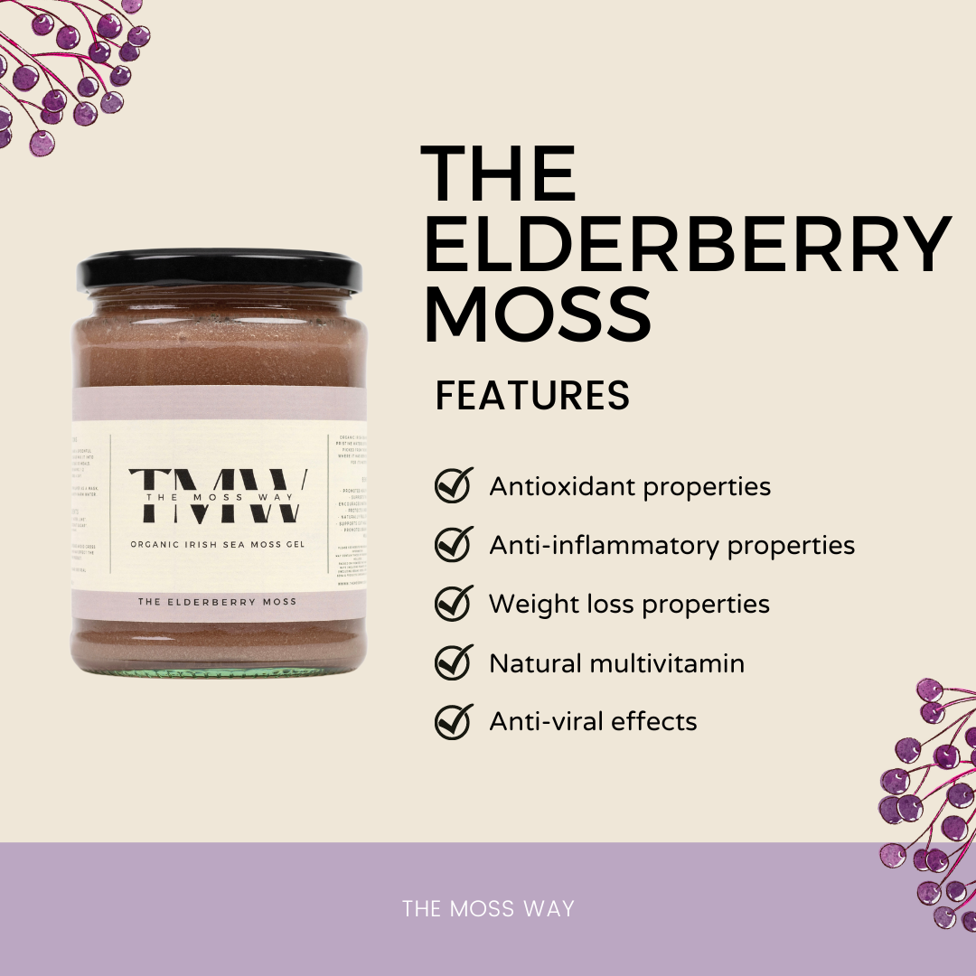 Premium Elderberry Moss | Irish Sea Moss Elderberry| The Moss Way